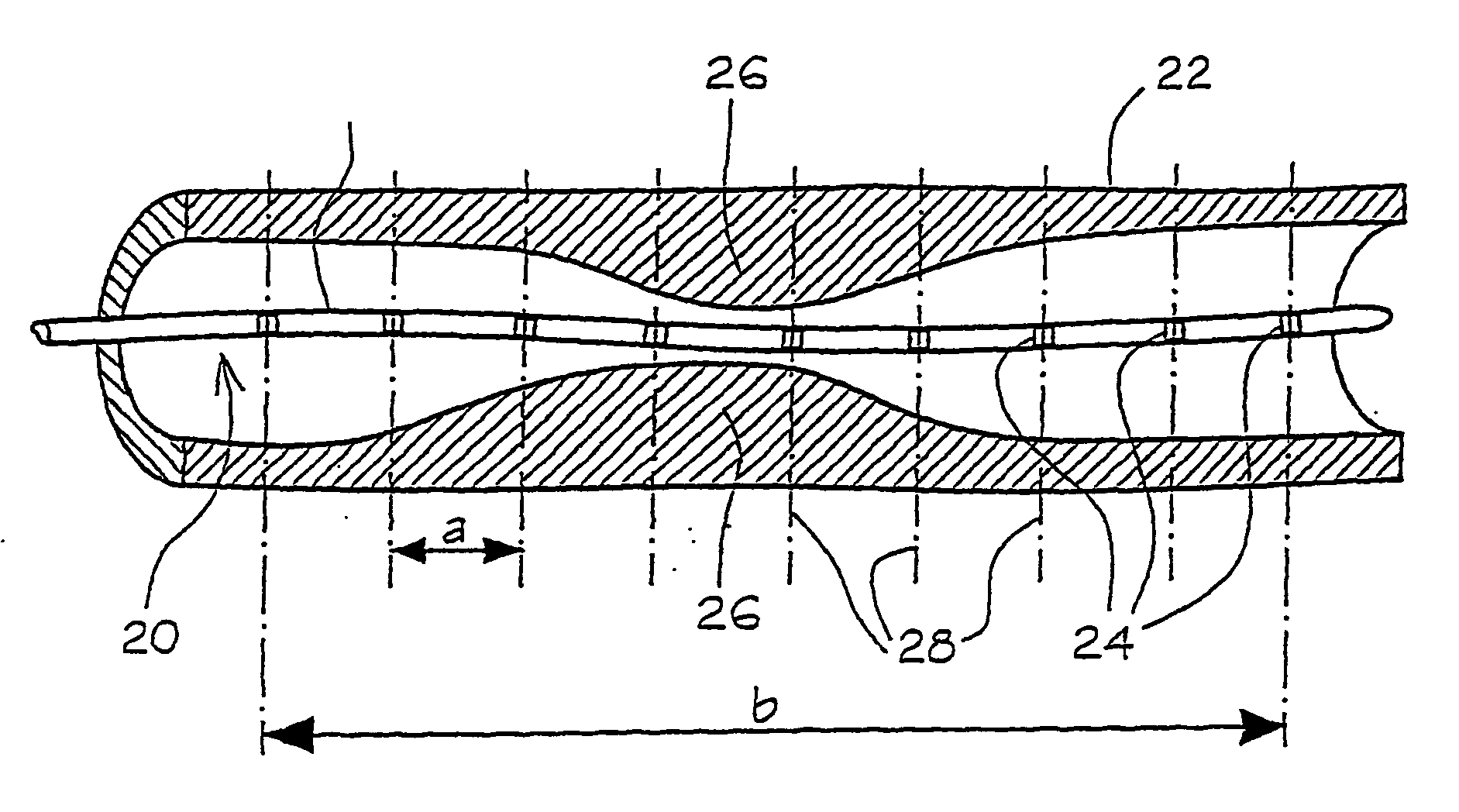 Ultrasonic probing device with distributed sensing elements