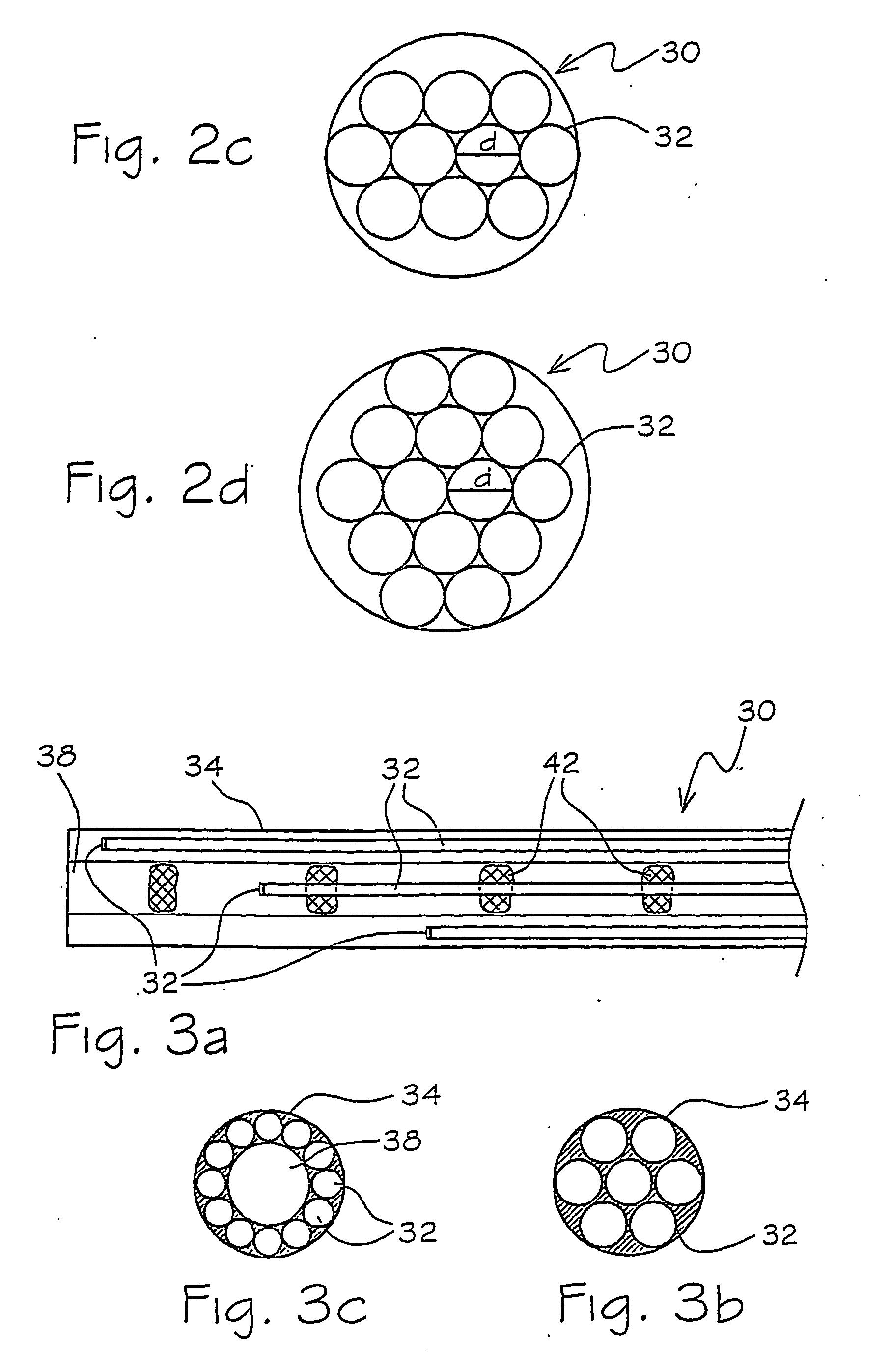 Ultrasonic probing device with distributed sensing elements
