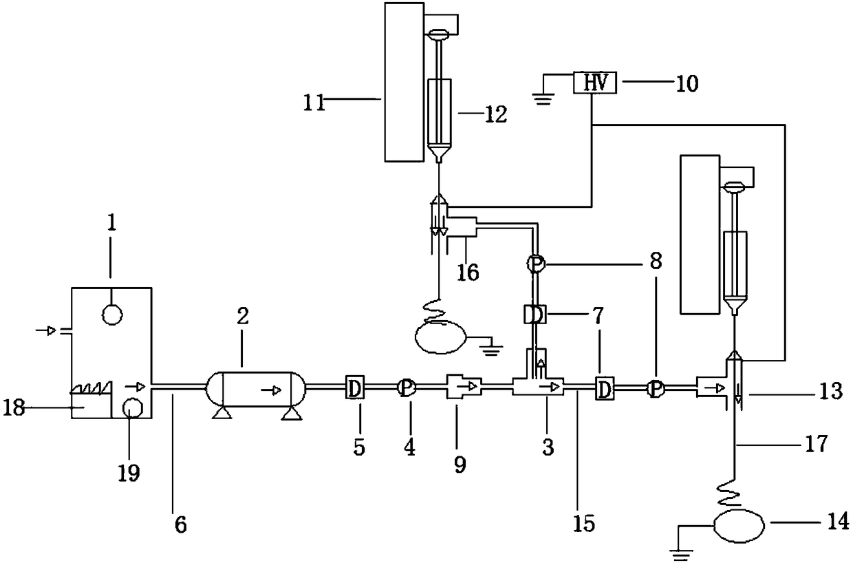 Pneumatic-based electrospinning device