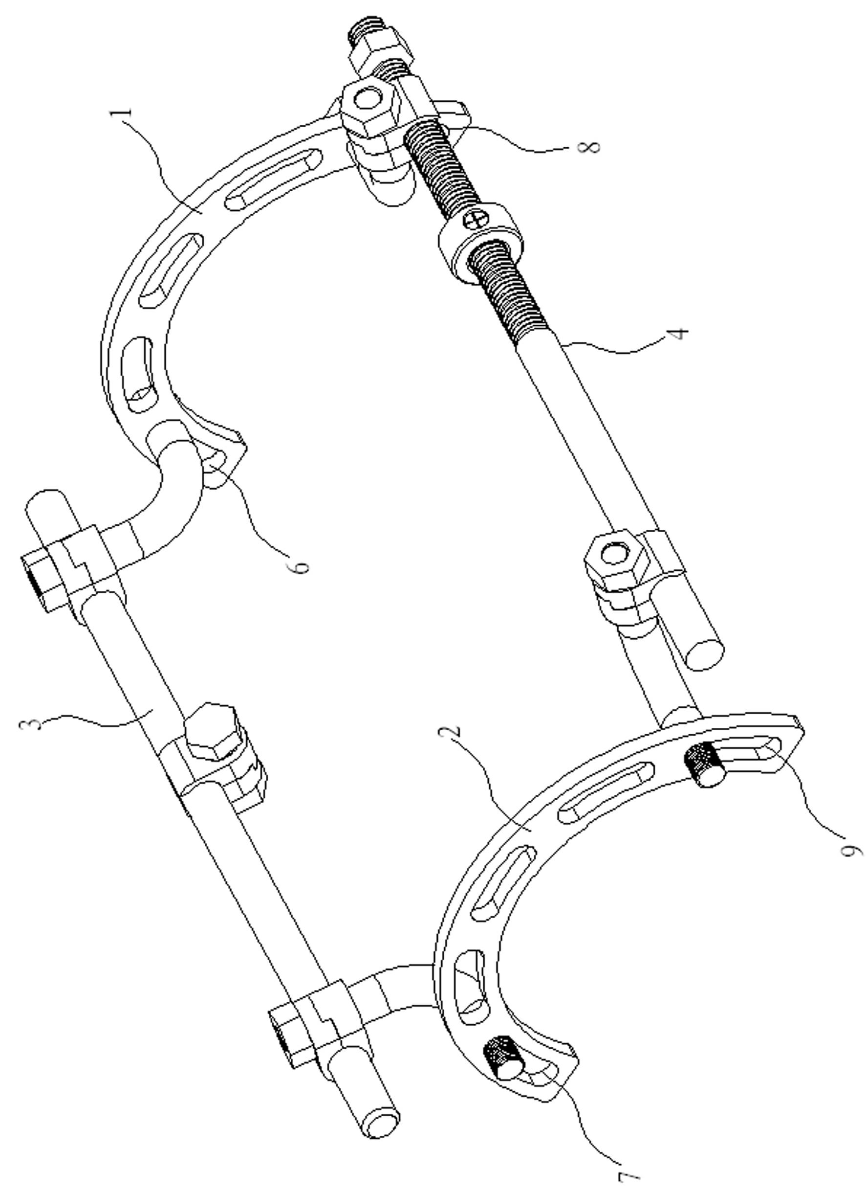 Combined three-dimensional traction mounting bracket for wrist joint