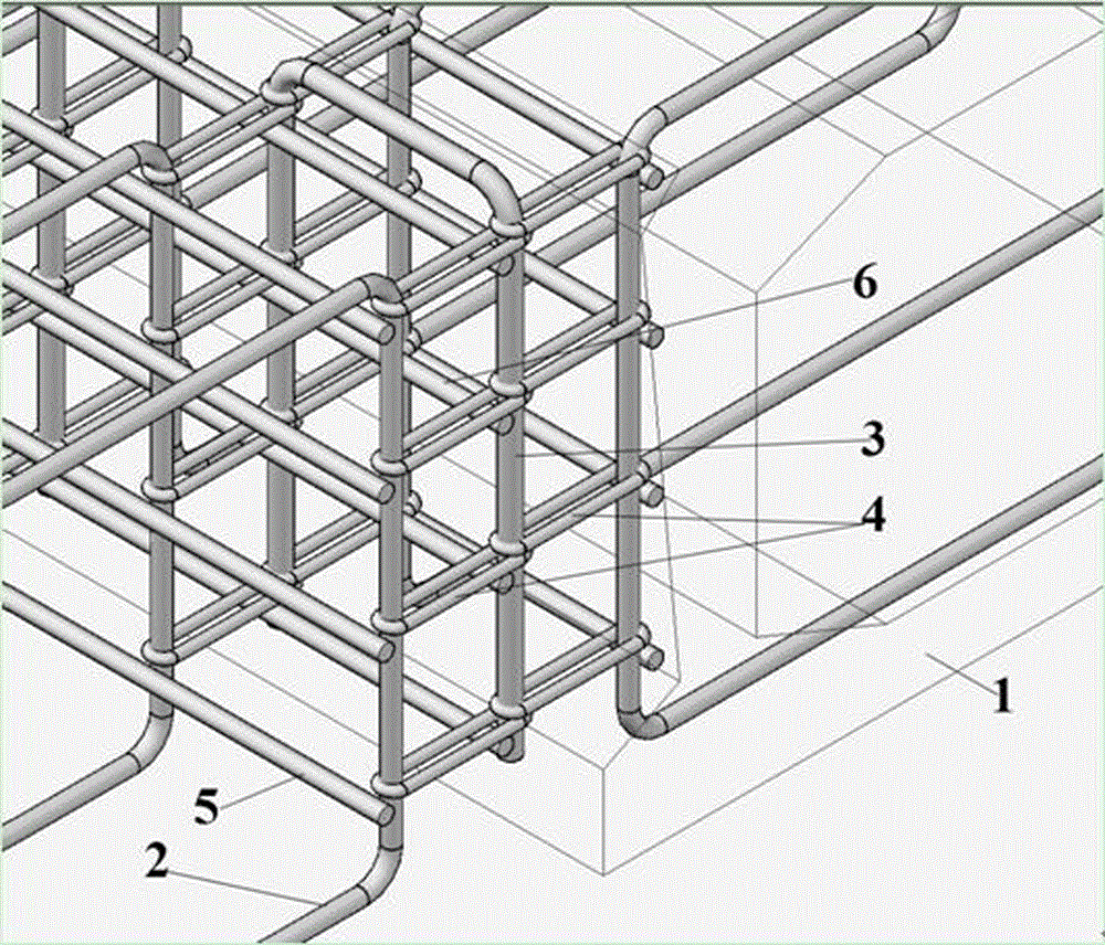 Hinge joint reinforcement bar structure for concrete hollow slab bridge