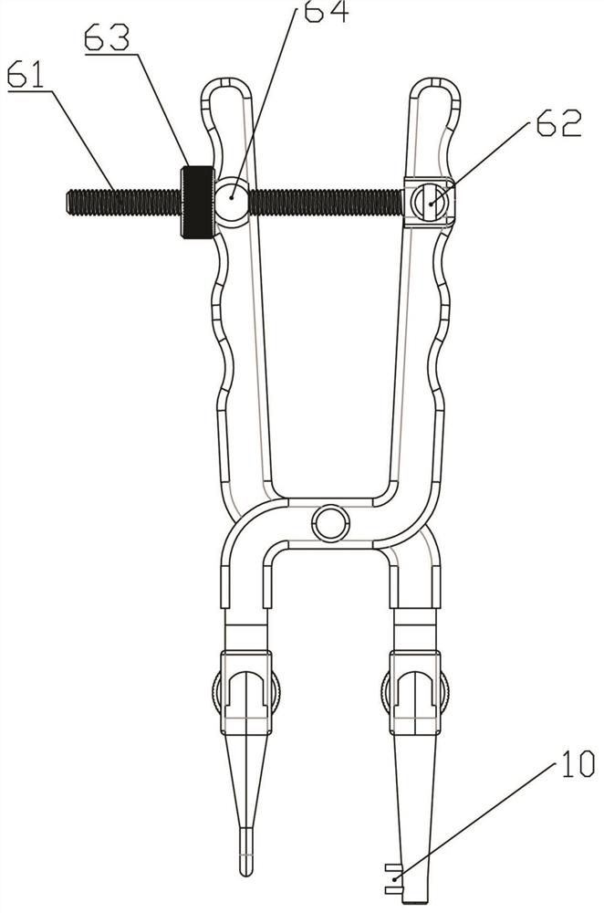 Strapping-free fixing axial tensioning clamp for fracture