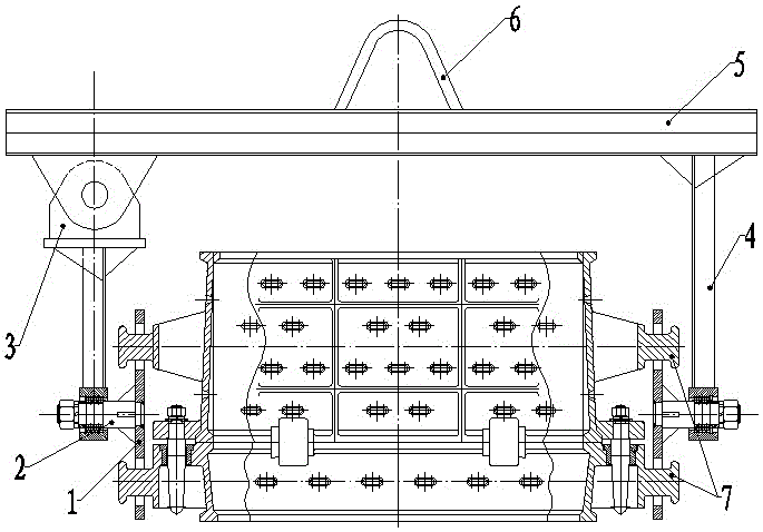 A sand box turning mechanism