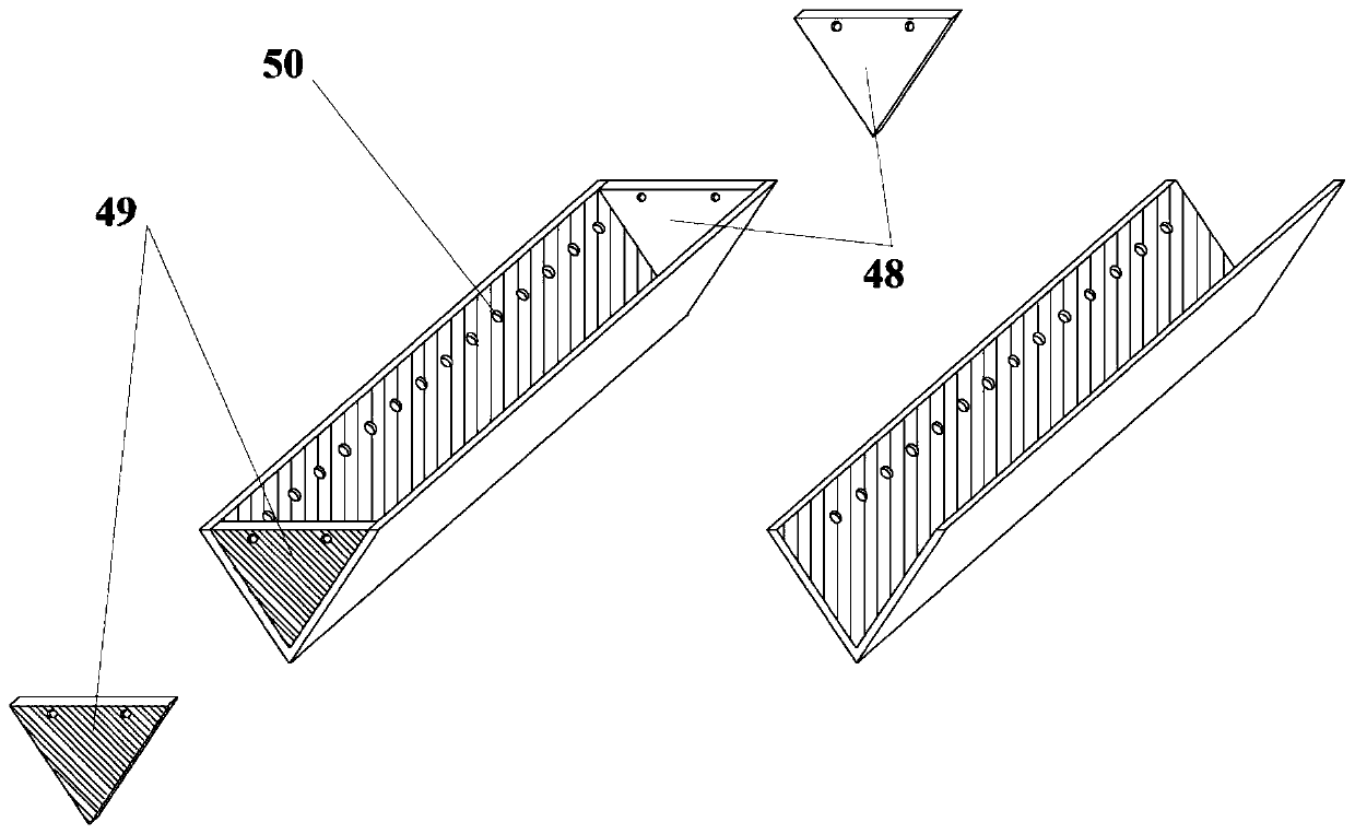 Solid-liquid separation integrated toilet tool capable of remarkably reducing residues, and applications thereof