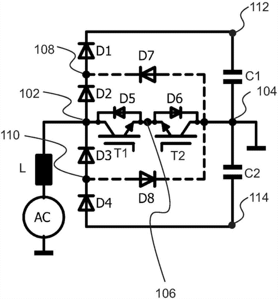 Booster circuit and inverter topology with cascade diode circuit