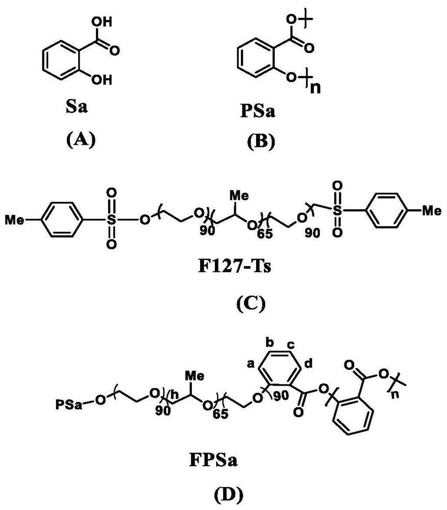 Bioactive antioxidant polysalicylic acid hydrogel as well as preparation method and application thereof