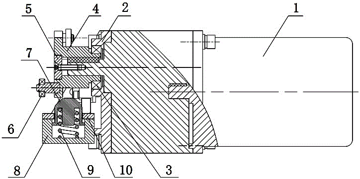 An AGV automatic lifting mechanism self-locking device