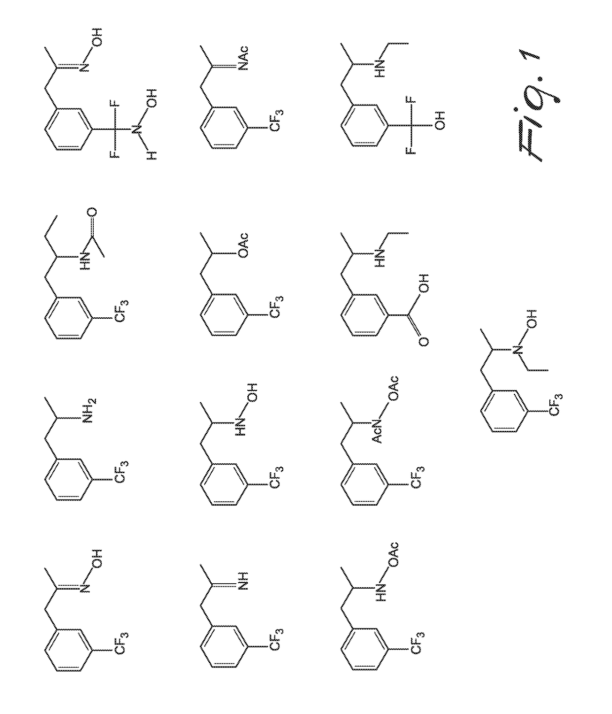 New method for synthesis of fenfluramine, and new compositions comprising it