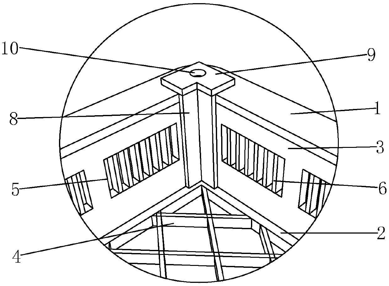 High-strength breeding frame and storage method thereof