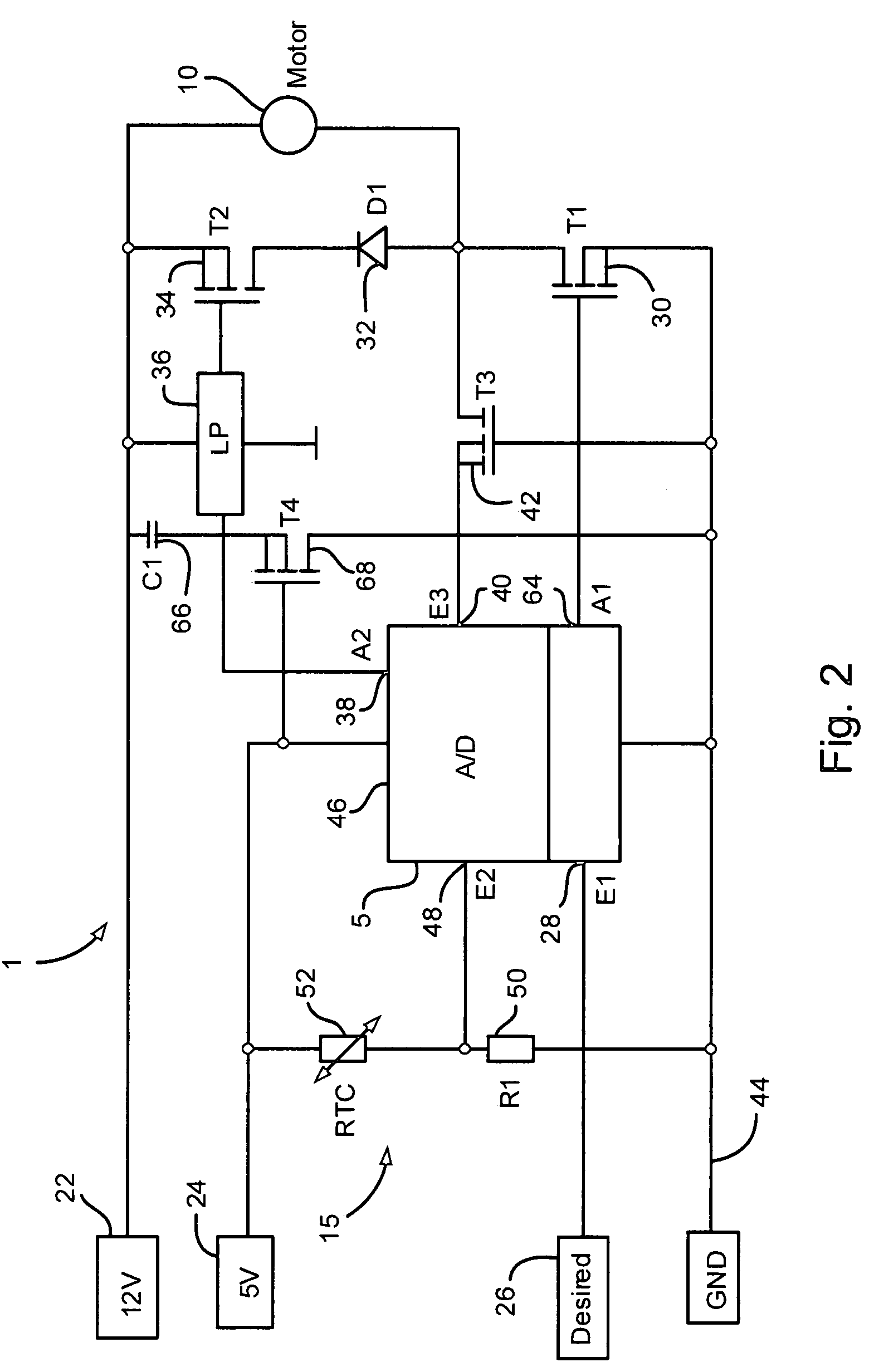 Motor control system for the PWM control of an electric motor