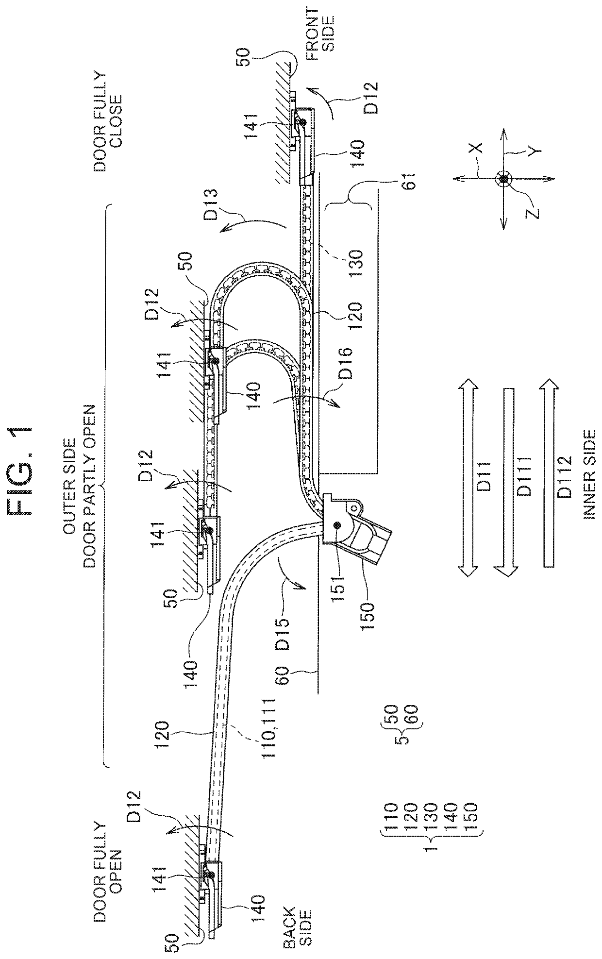 Curvature regulating member and power supply device