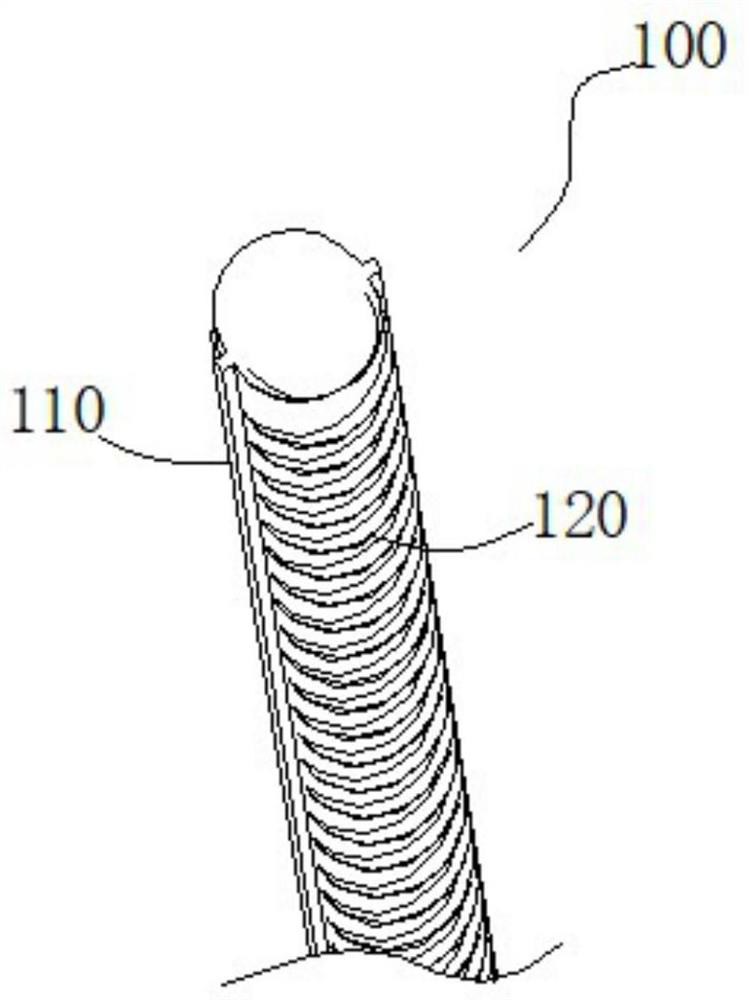 Threaded steel straightening device and straightening method