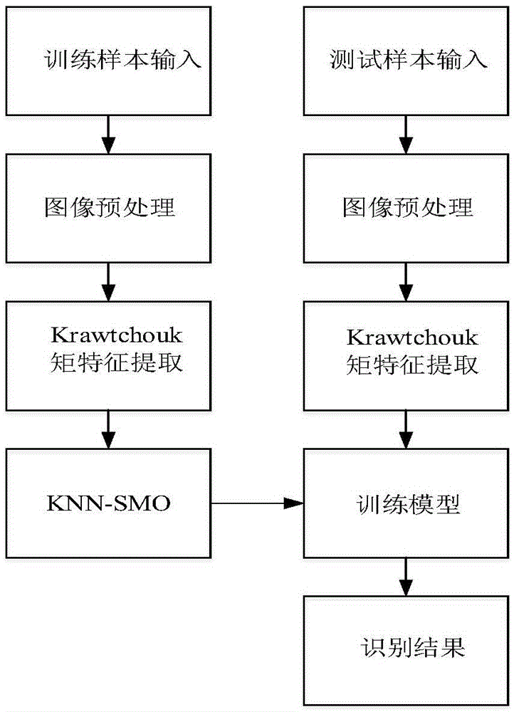 Secret level marking identification method based on Krawtchouk moment and KNN-SMO classifier