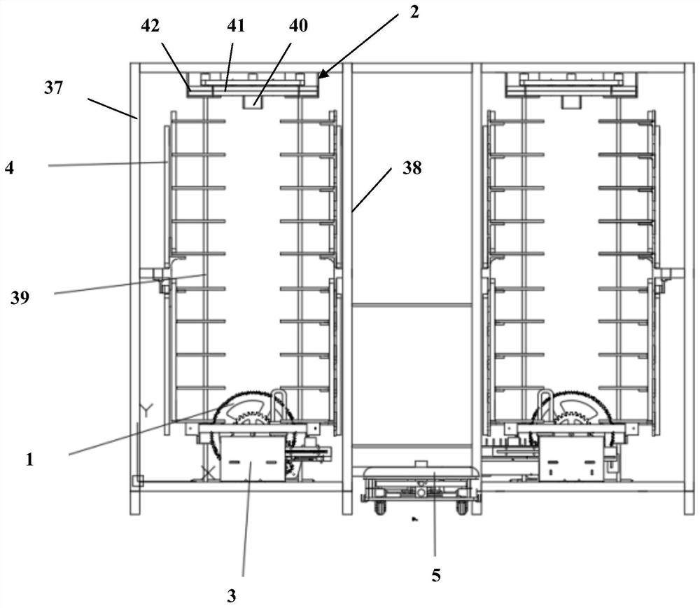 Automatic sorting multifunctional intelligent shoe cabinet based on gear sine mechanism