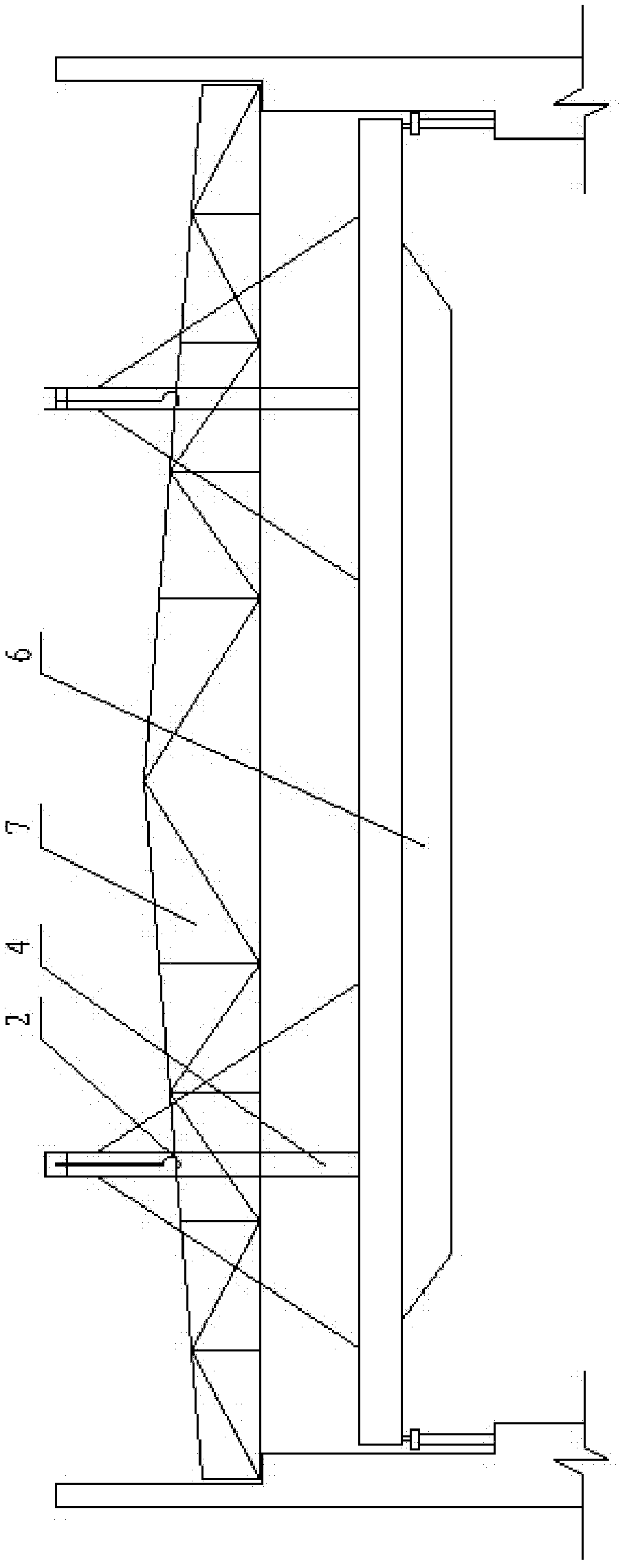 Hoisting construction method for steel roof truss of main power house of power plant and special hoisting device