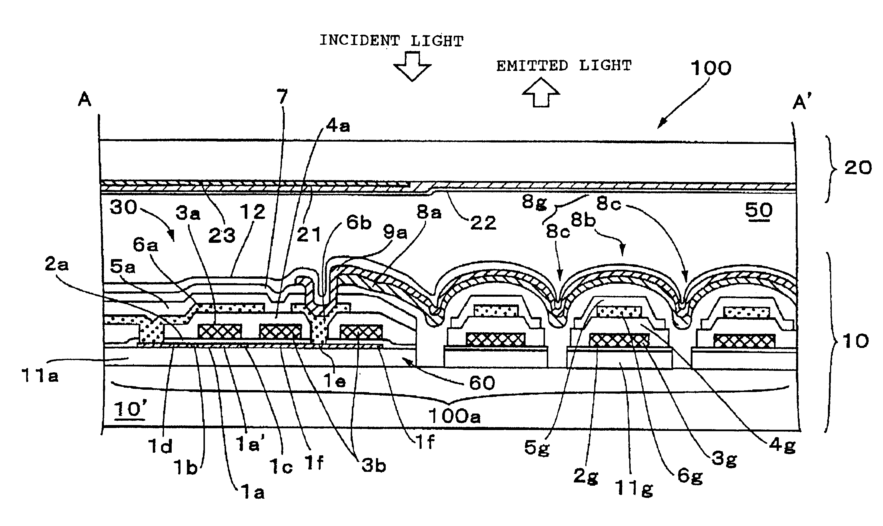 Electro-optical device having irregularity-forming thin film and electronic apparatus