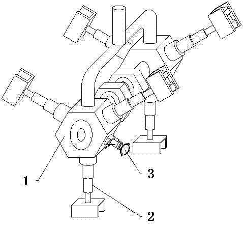 Multi-joint flaw detecting and positioning device for bridge pipeline welding joints