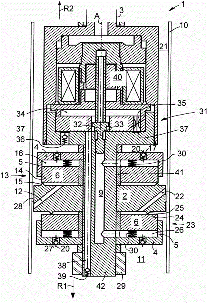 Controllable vibration damper for motor vehicles