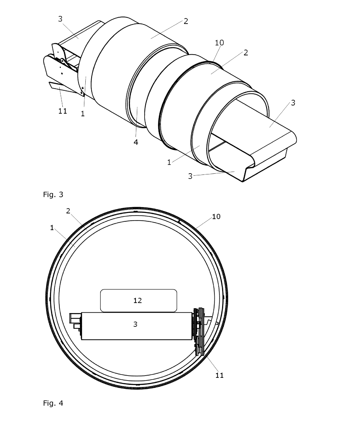 Ct-scanner with large detector pixels and/or hygienic design for continuous scanning