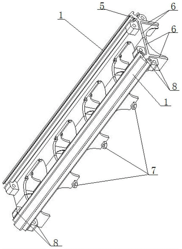 A kind of emergency repair tower body of transmission line