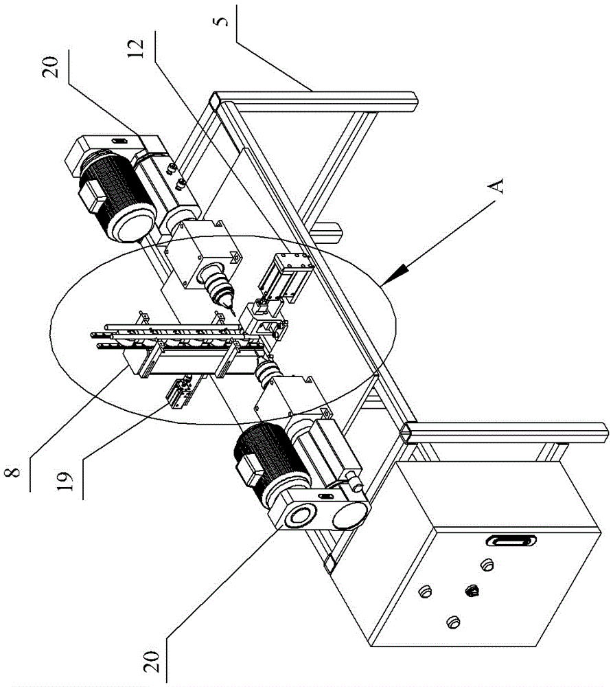 Automatic double-head drilling device of sphygmomanometer watchcase