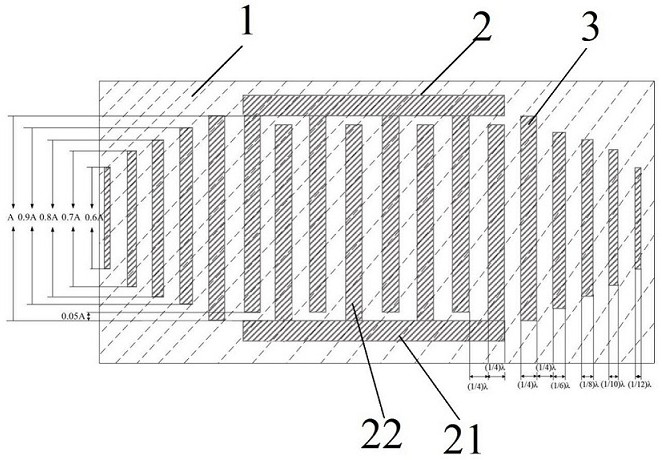 Saw device including hybrid weighted reflective grating and hybrid weighted reflective grating