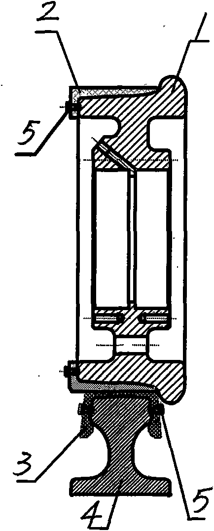 Anti-skid device of rail wheel type ballast raking equipment
