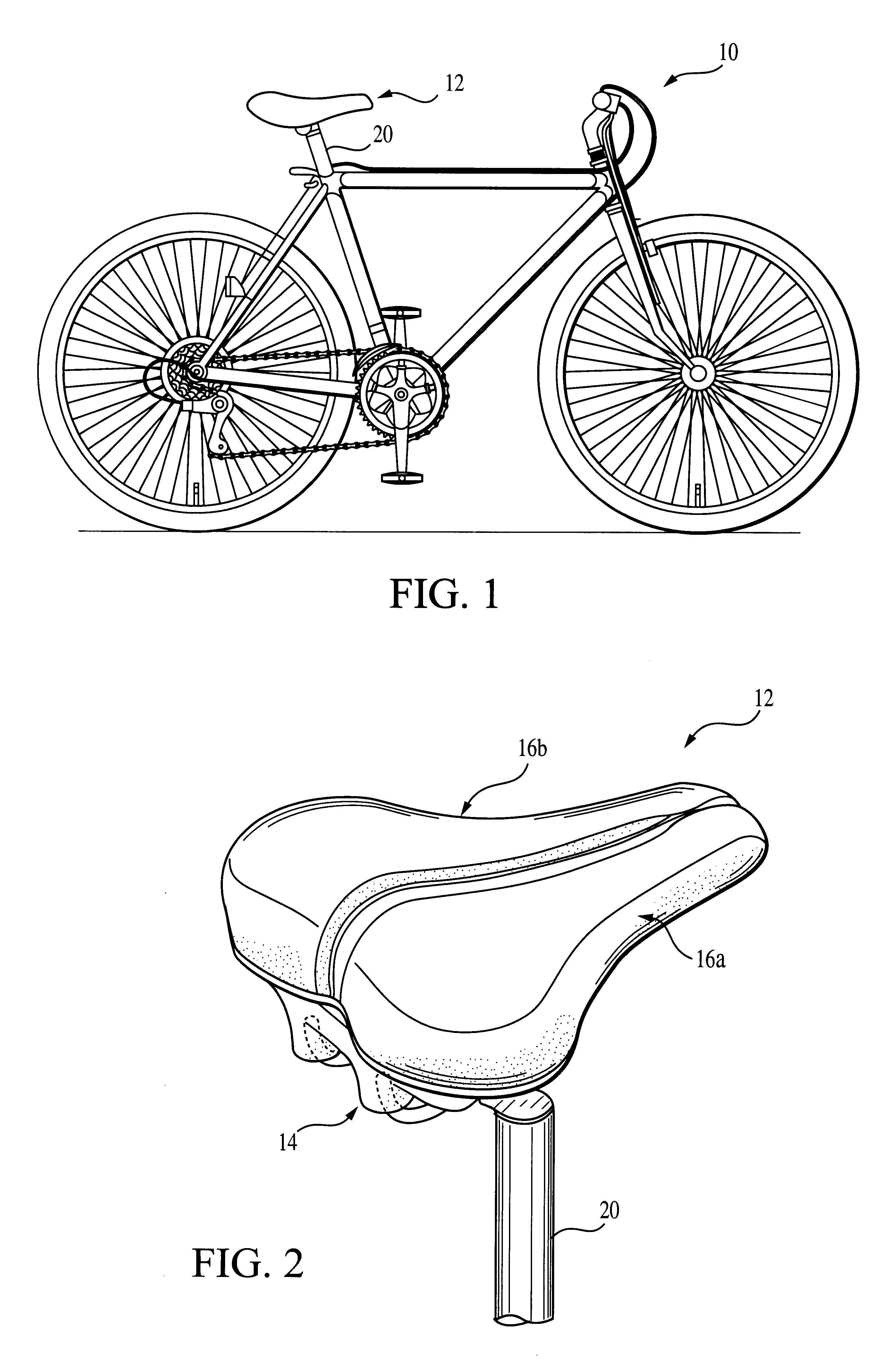 Adjustable bicycle saddle
