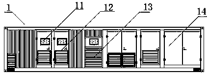 Integrally-moving high-voltage variable-frequency electric control device