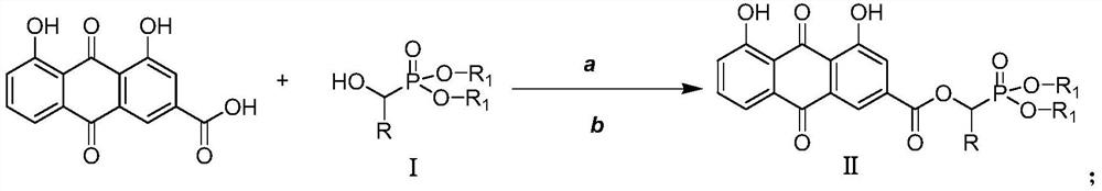 A kind of rhein ester derivative and its preparation method and application