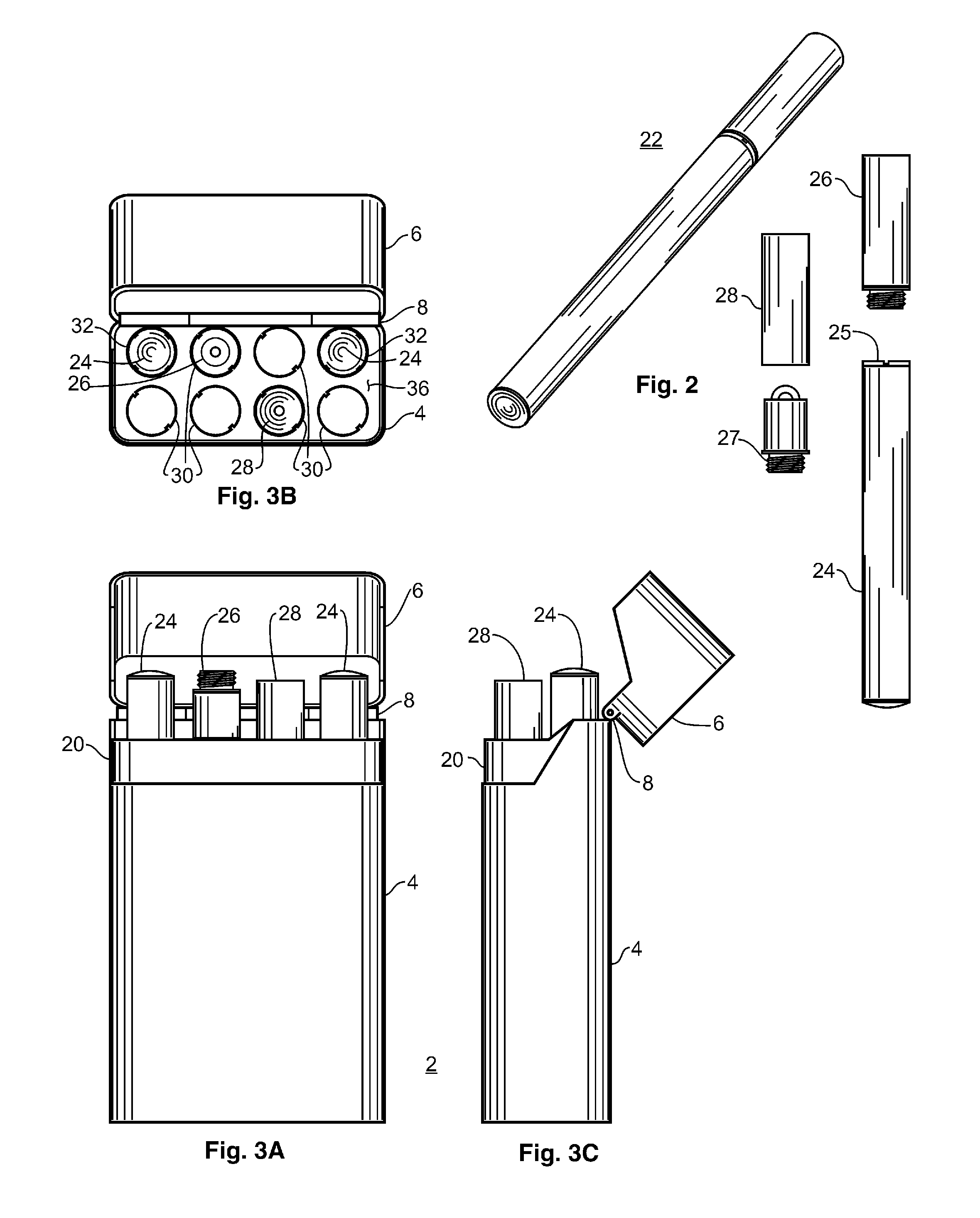 Charger package for electronic cigarette components