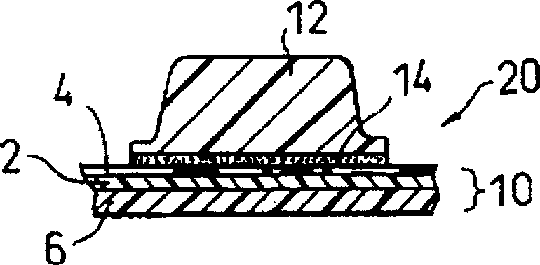 Button top, button switch part and manufacture thereof