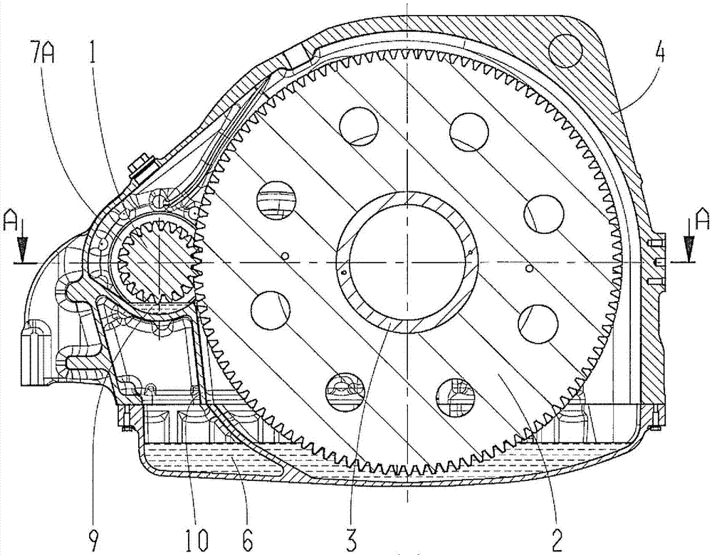 Gearbox arrangement for a rail vehicle