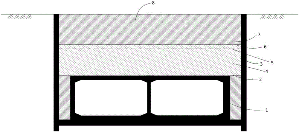 Underground structure construction method based on cast-in-place foam lightweight materials