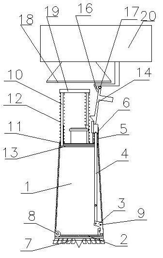 Drill bucket capable of opening bucket door continuously to discharge soil forcibly