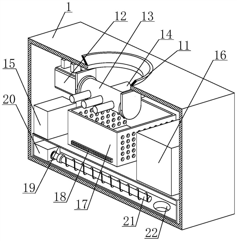 Wheat impurity removing and drying device for agricultural machinery