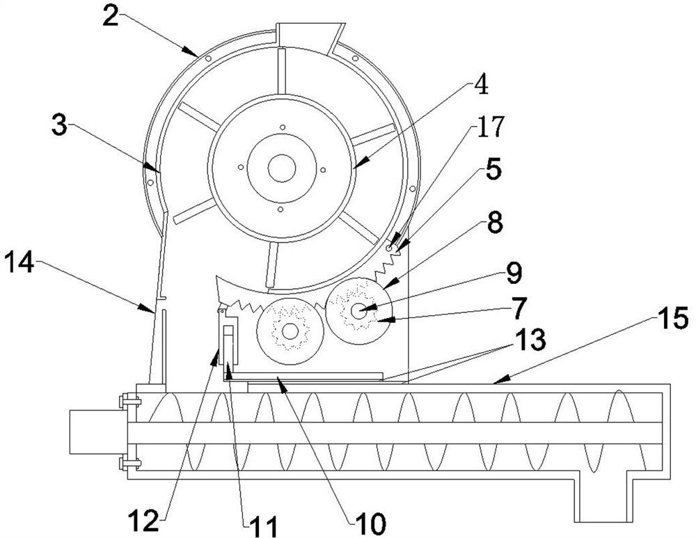 Cement flour unloading auxiliary device for straight column large plate