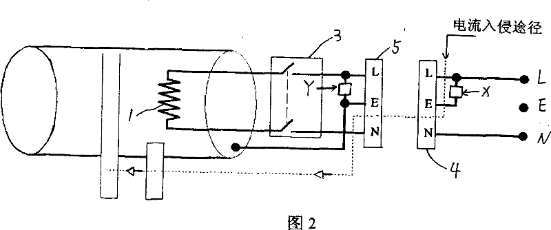 Leakage protector circuit for electric water heater