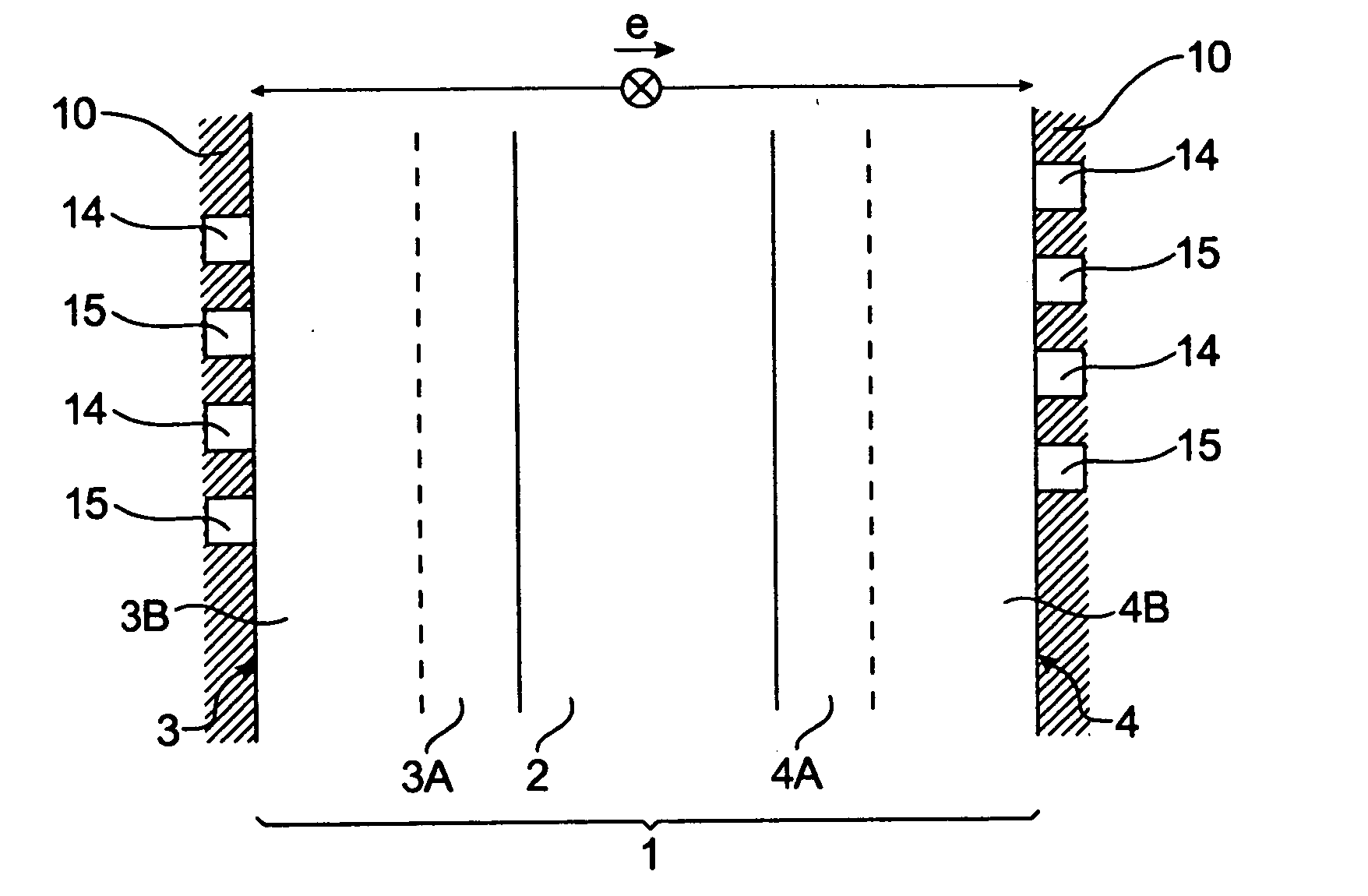 Basic cell structure for fuel cell equipped with sealing means