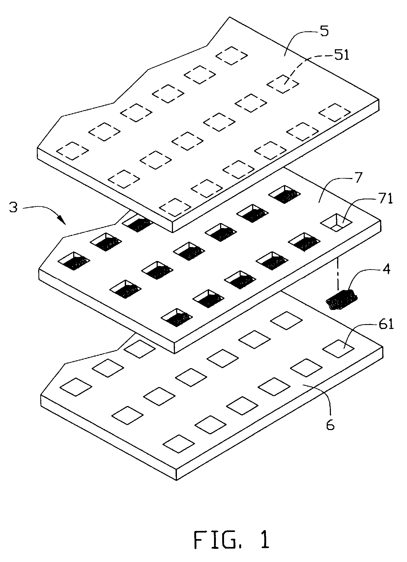 Land grid array connector with canted electrical terminals