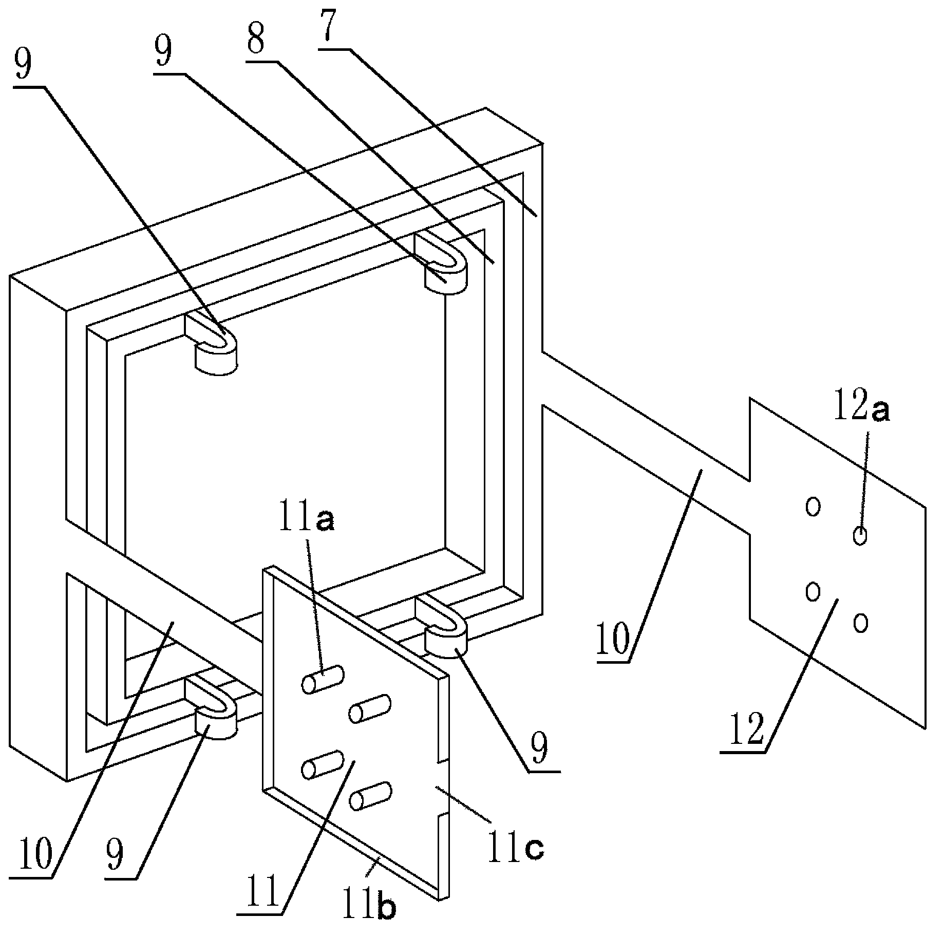 Packing case for suspending cargo in carton and packing method