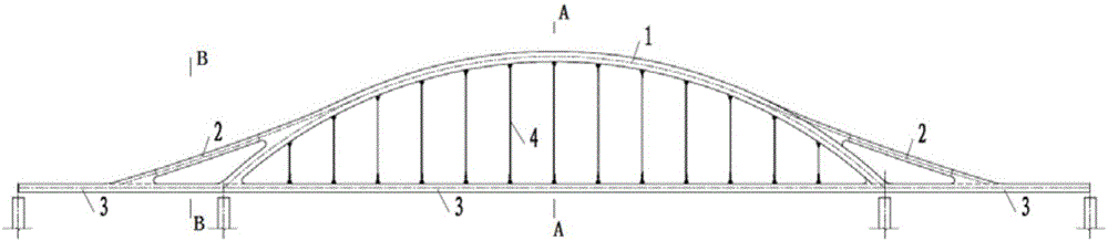 Arch-beam composition structure with subchords