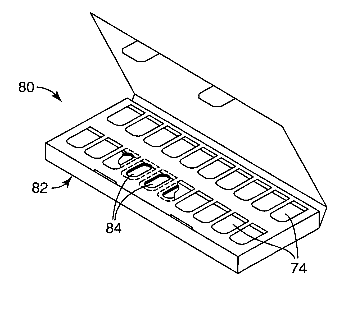 Packaged orthodontic assembly with adhesive precoated appliances