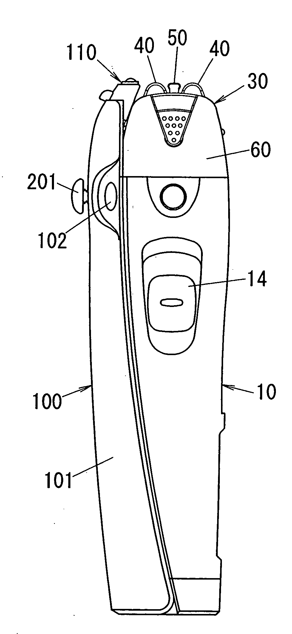 Hair removing device with a lotion applicator