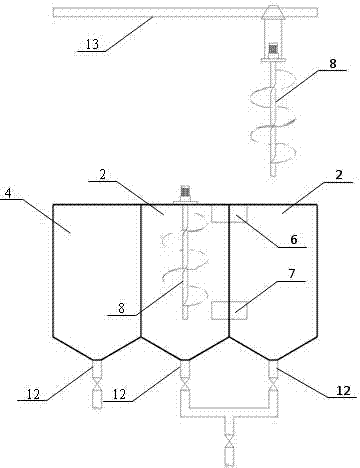 Method and device for removing heavy metals in industrial sewage by electromagnetic stirring paddle