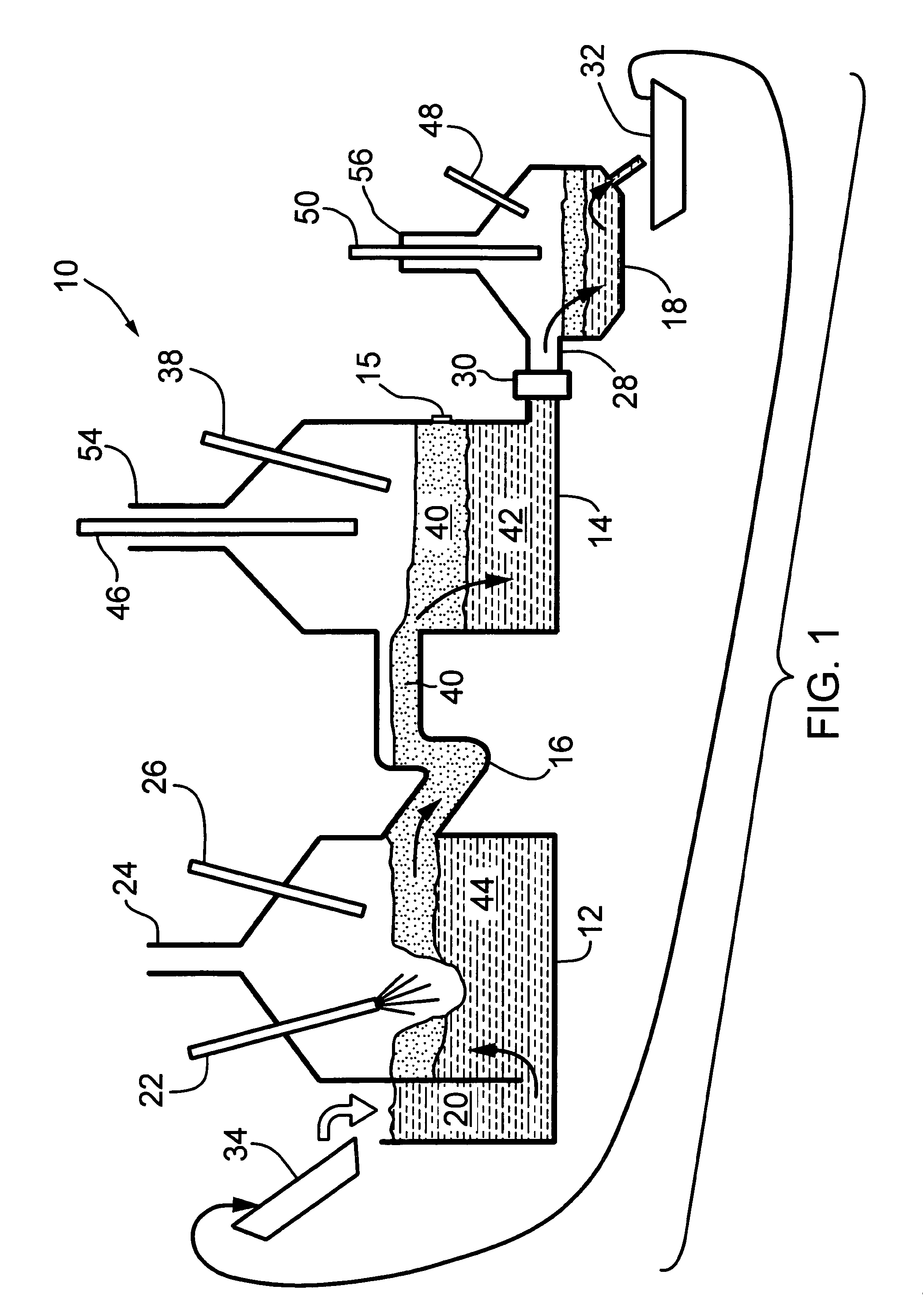 Reactor and process for the continuous production of hydrogen based on steam oxidation of molten iron