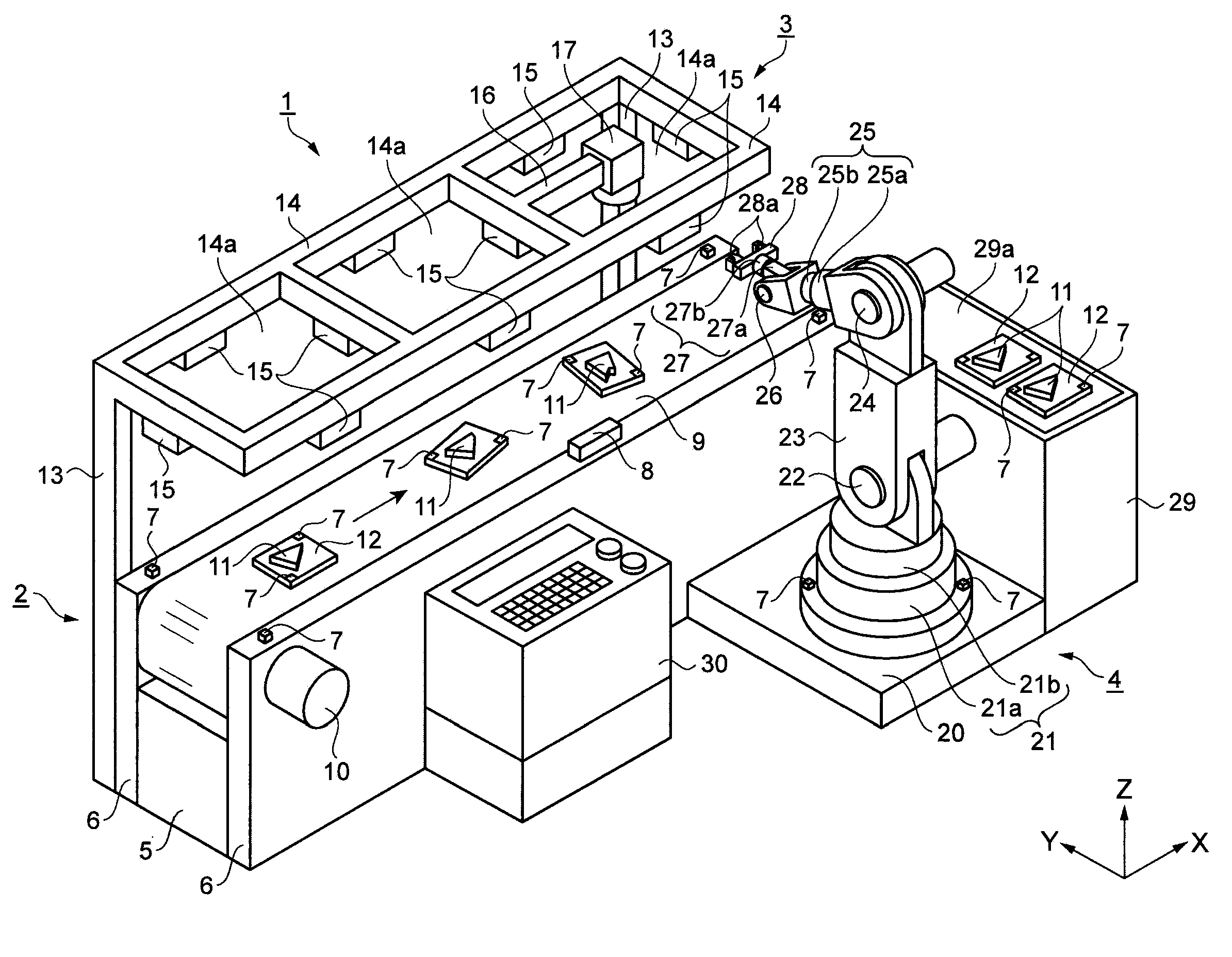 Workpiece detecting system, picking apparatus, picking method, and transport system