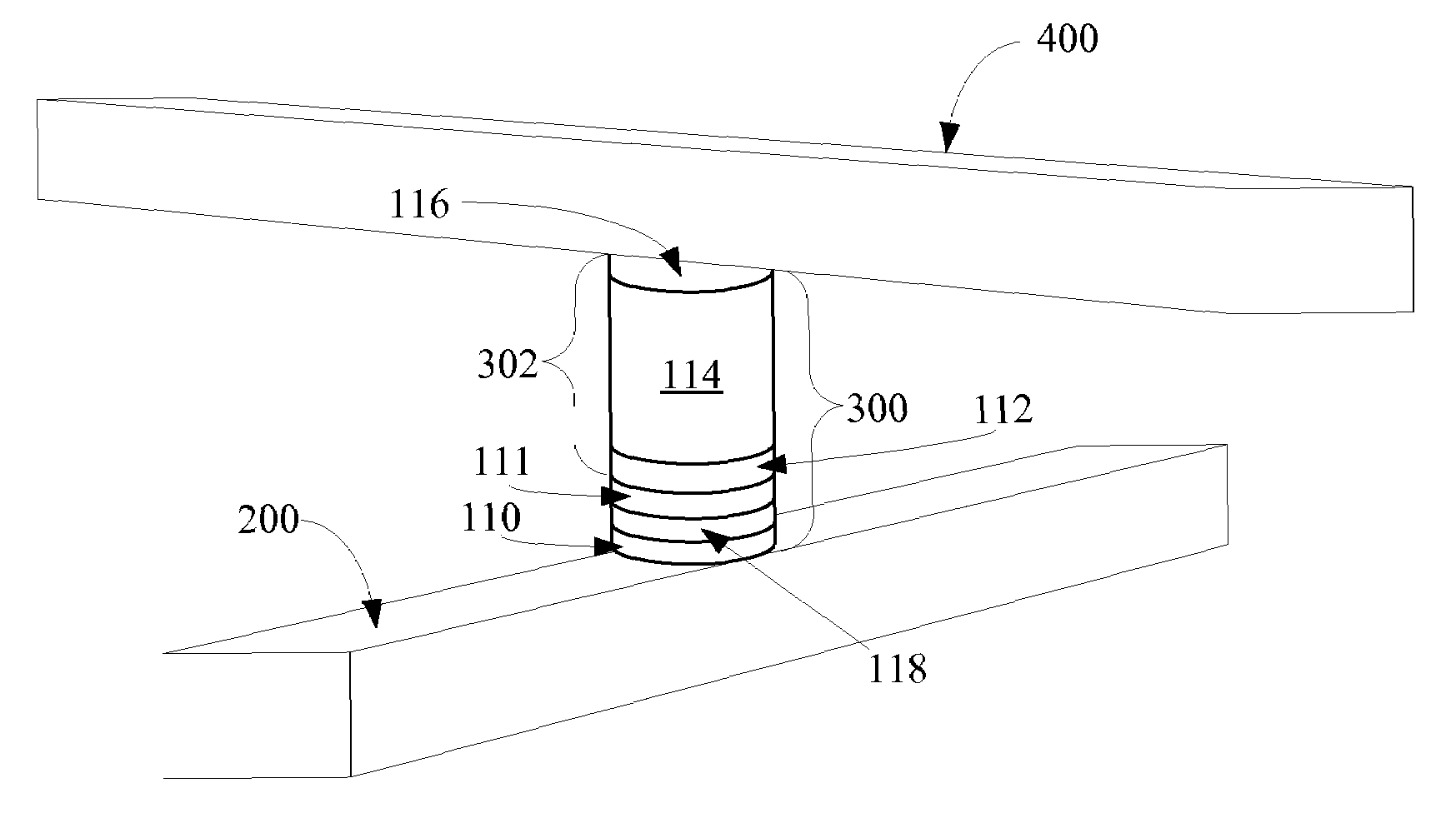 Large array of upward pointing p-i-n diodes having large and uniform current