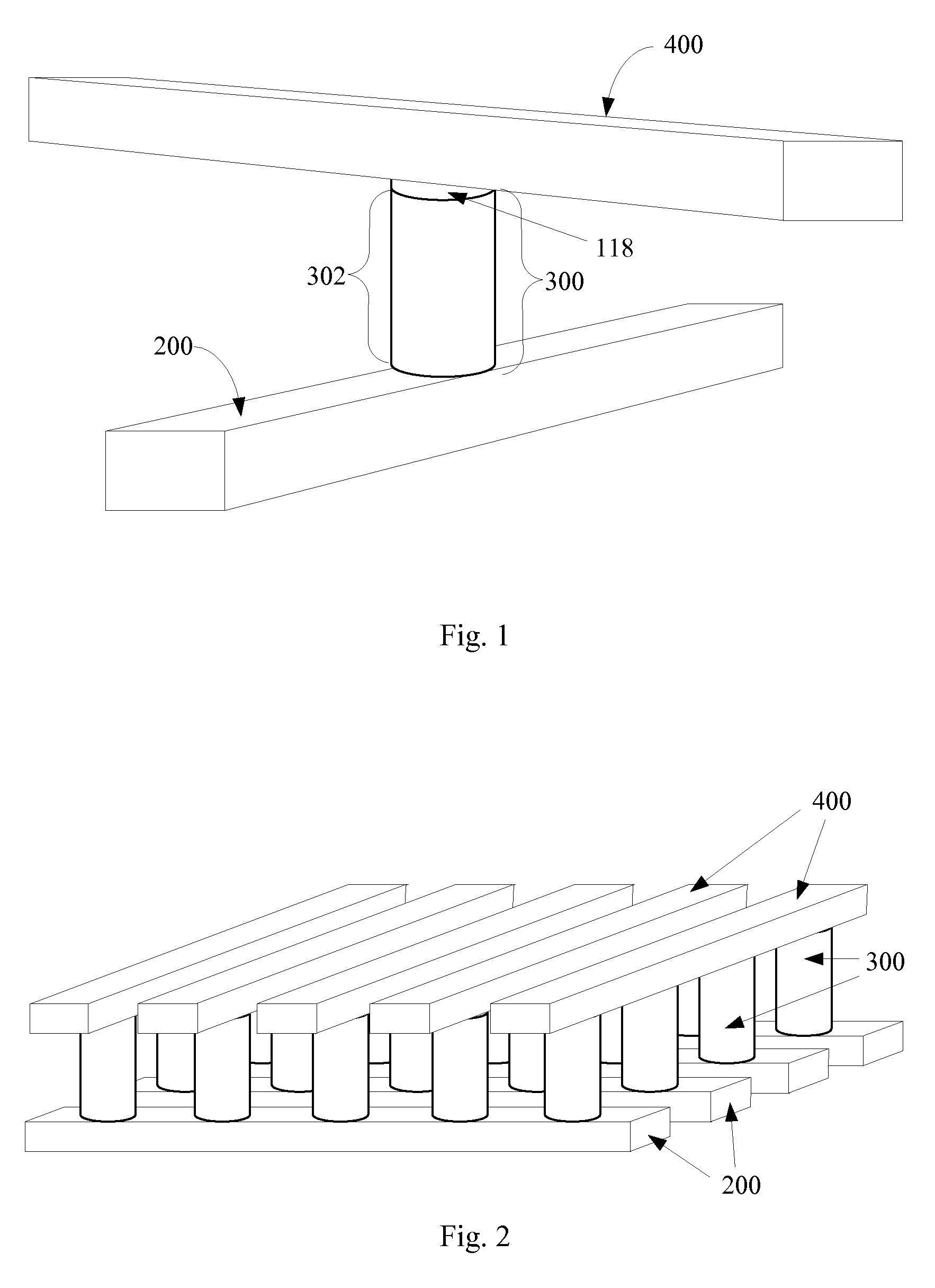 Large array of upward pointing p-i-n diodes having large and uniform current