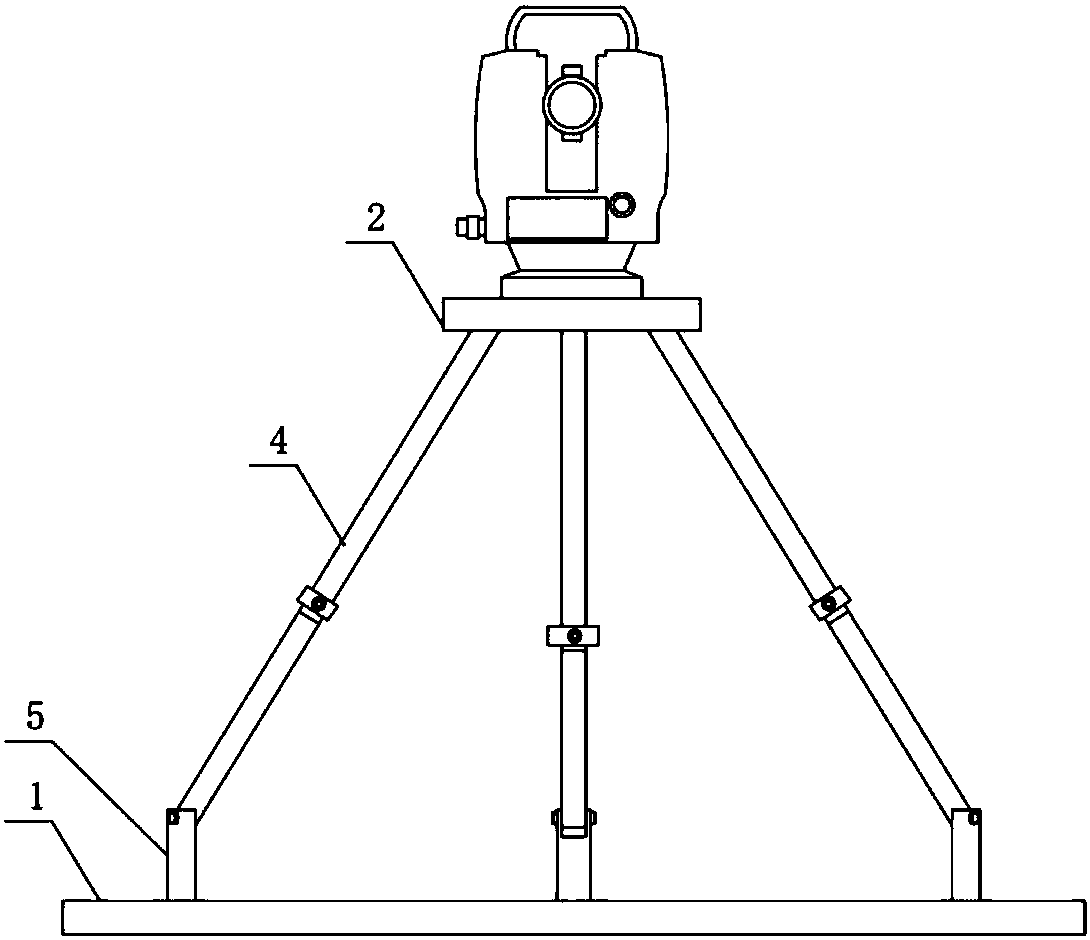 Height adjusting device for surveying and mapping